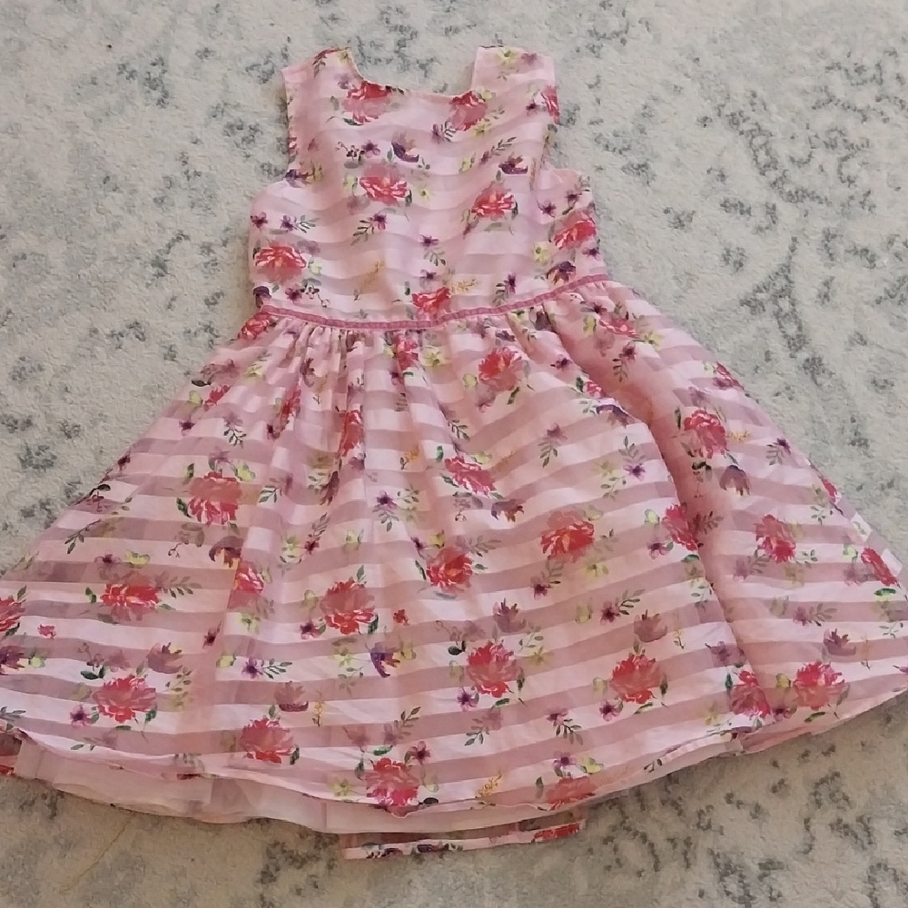 Pink Ruched Tiered Sundress with Scoop Neck